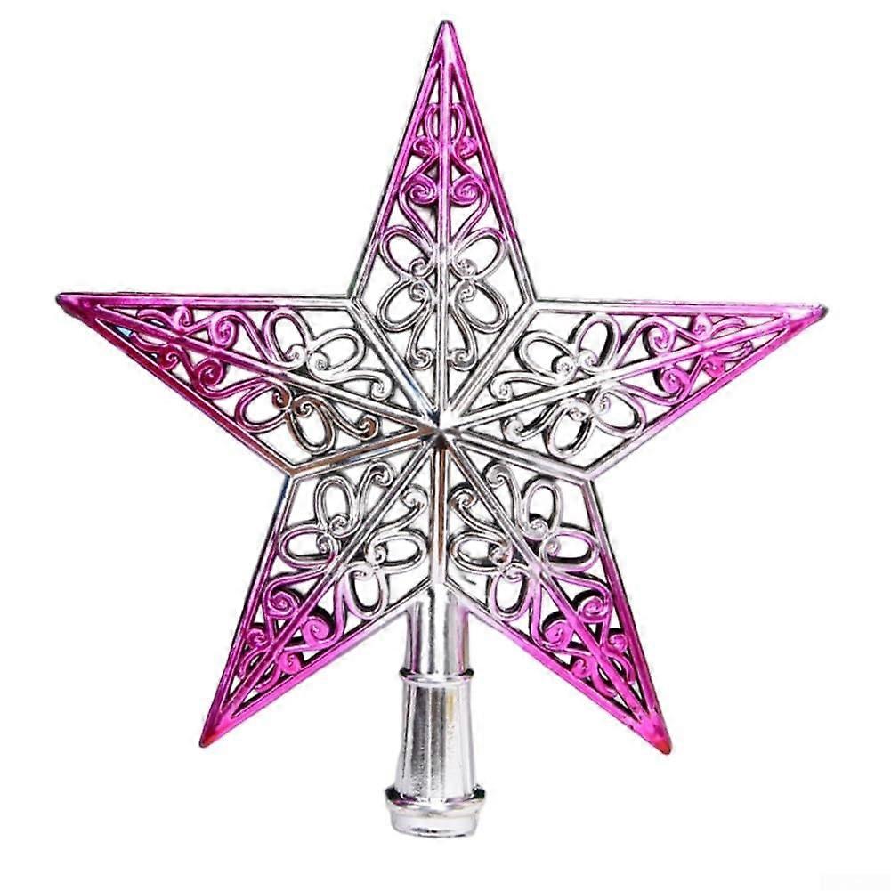 Christmas Tree Topper Plastic, 20 cm, Hollow Design, Compatible With Most Christmas Trees