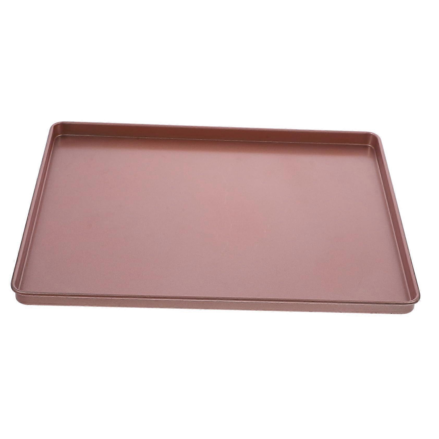 Golden Carbon Steel Baking Pans Rectangular Cake Pan Baking Sheet Cookie Sheet NonStick Coated Kitchenware for Home