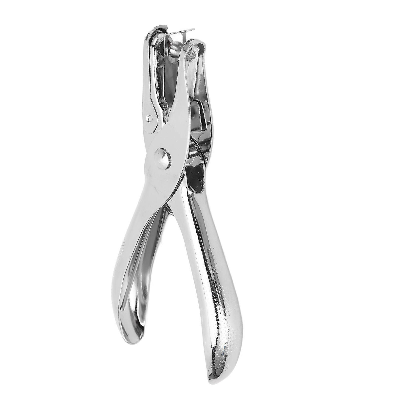 1 Hole Punch 8 Sheets Capacity 6mm Diameter Punching Slim Handle Metal Single Hole Puncher 
