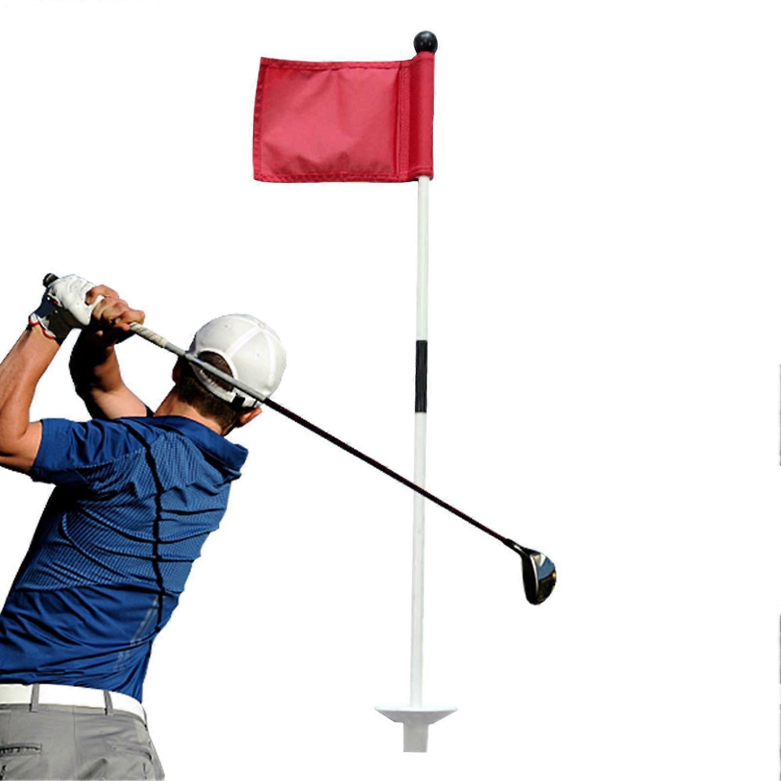 Portable Removable Golf Flag Pole, Fiberglass Green Marker Lightweight Golf Flagstick