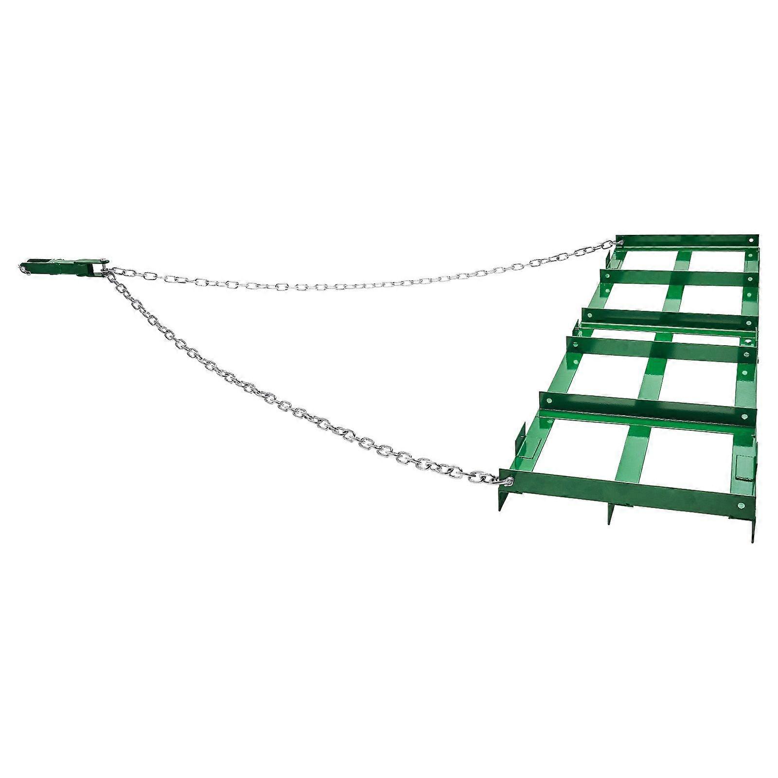 Drag Harrow, 6 ft Zware Slepen Achter Drag Harrow met Verstelbare Staven & 72 in Ketting, Oprit Grader Landschap Hark