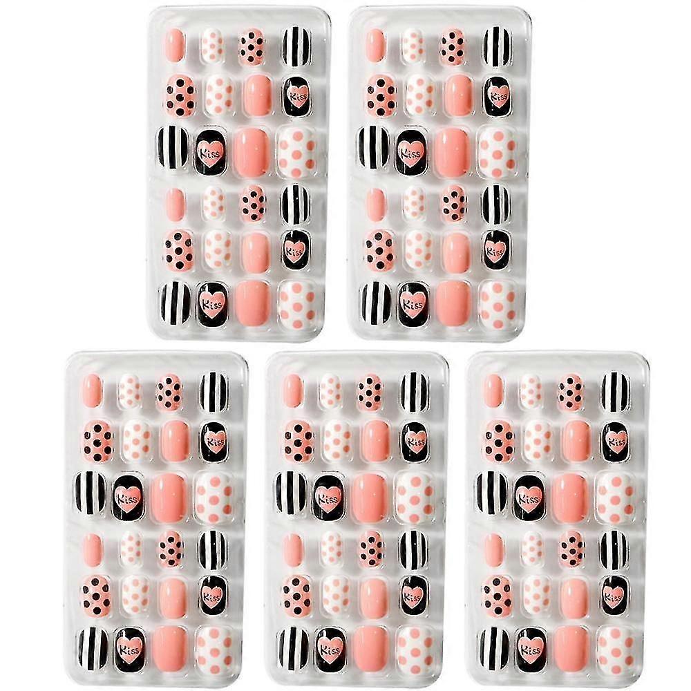 5stk iført neglestykker færdig neglekunst Børns patch-18make up