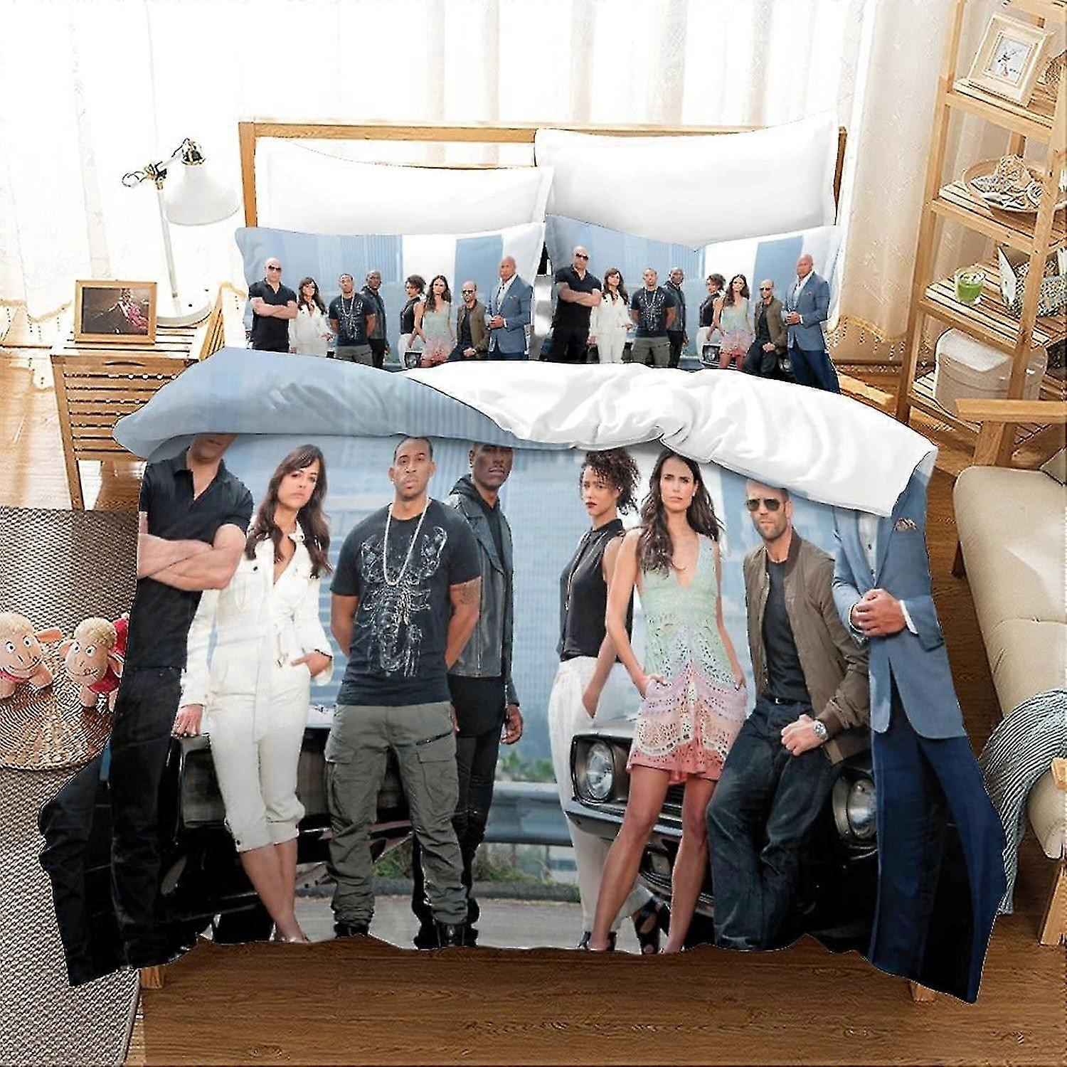 3 Piece Soft Duvet Cover Set with Pillowcase and Zipper Closure, Allergy Prevention Bedding Suitable for All