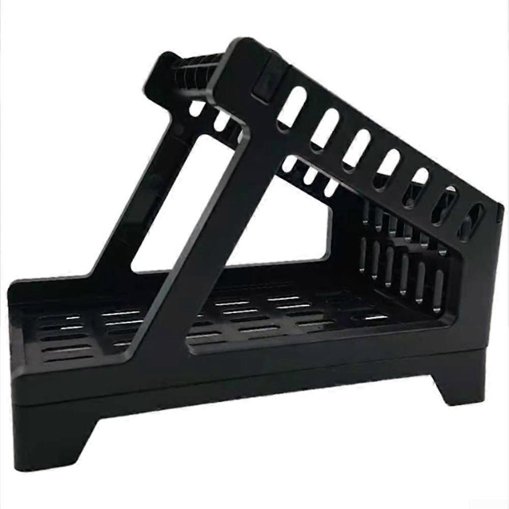 Compact thermal label holder for seamless integration with desktop printers (black)