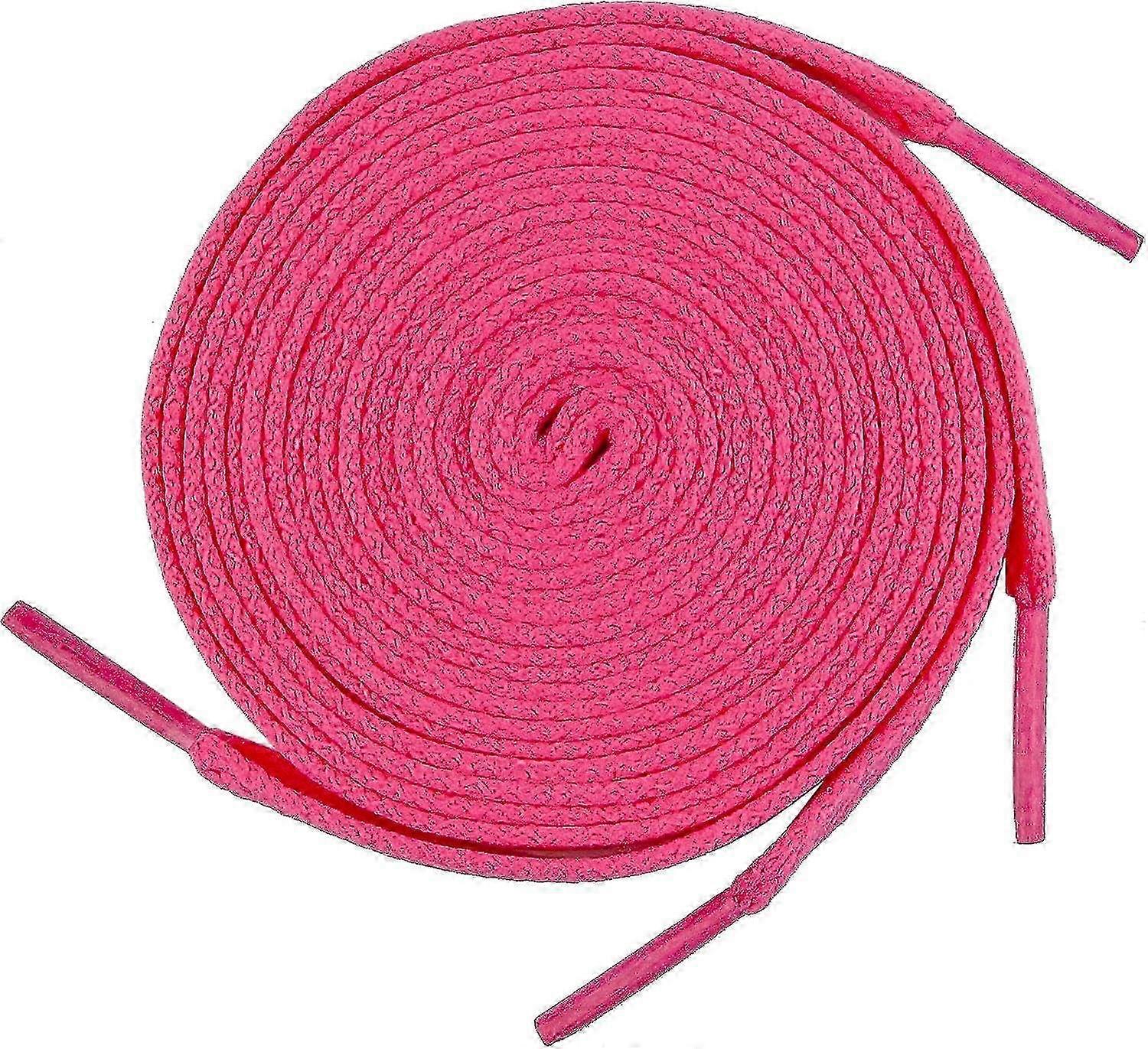 Flat Athletic Shoelaces (2 pairs) 5/16 Wide Cotton in Various Colors & Lengths - Suitable for All Types of Shoes & Sneakers