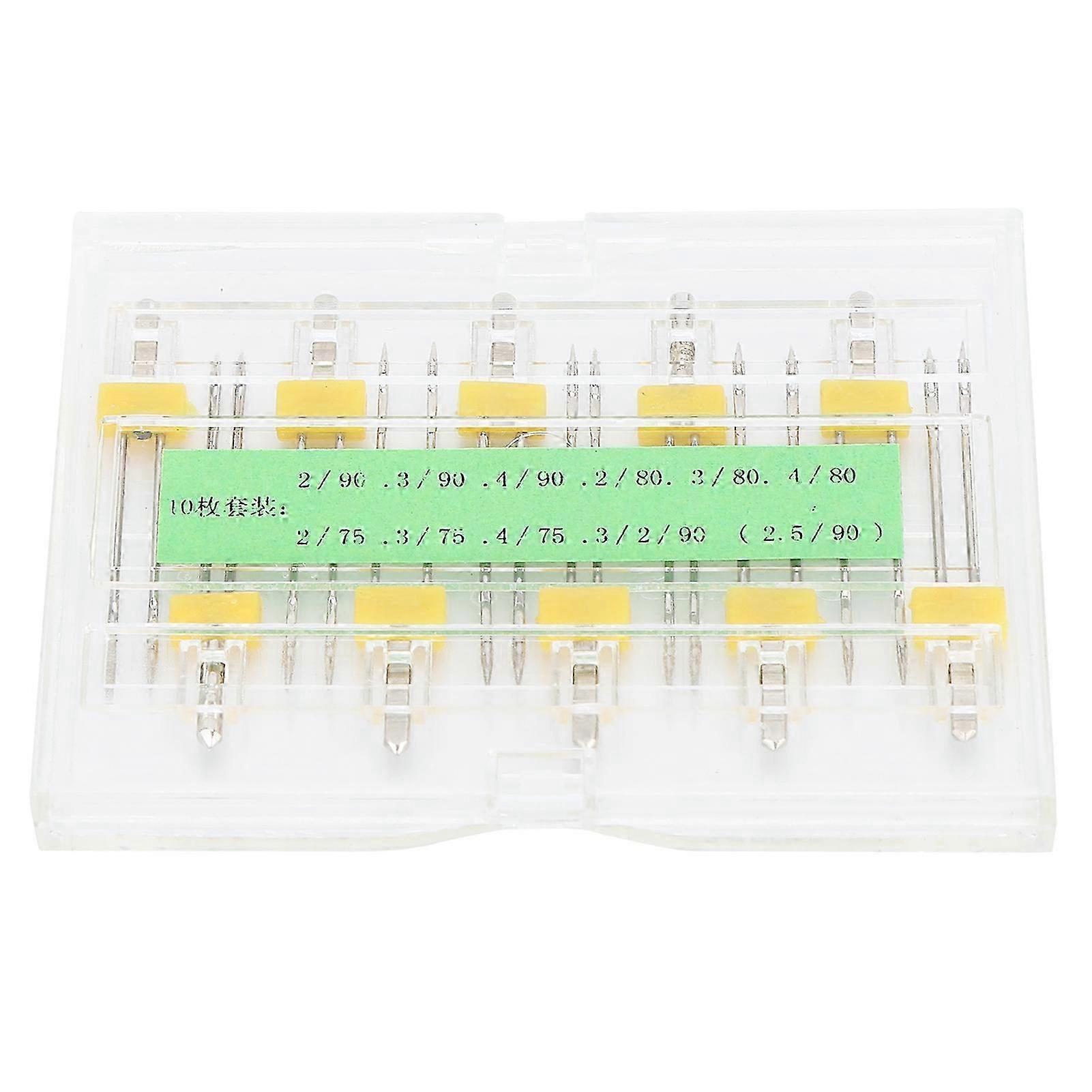 10Pcs Twin Needles Set for Sewing Machines Various Specifications Double Pins Accessories