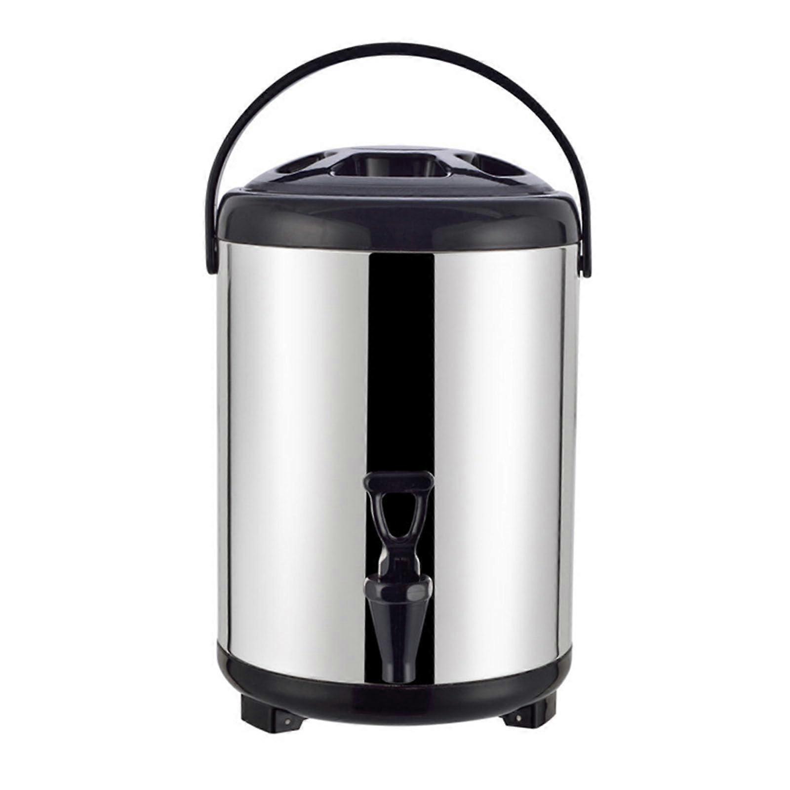 Portable 8L Stainless Steel 304 Insulated Barrel, Double-Wall Cold Retaining Container for Office and Outdoor Use