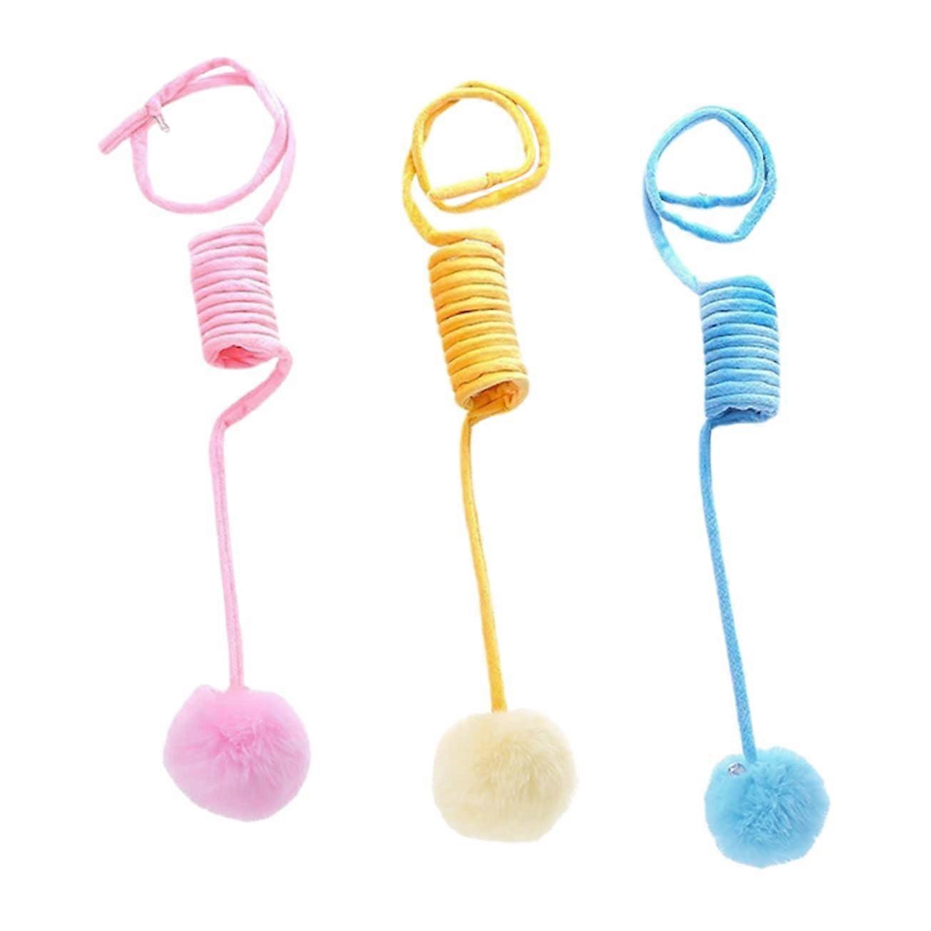 Cat Toy 3-Pack Plush Teasing Toys Indoor Exercise Set for Cats Soft Material Multi-Color Designed for Playtime