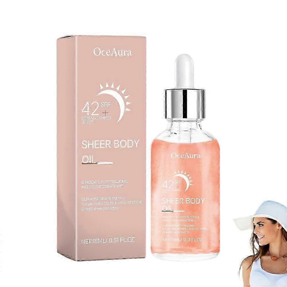 サングレーズシアーボディミスト日焼け止めSPF42+、日焼け止めボディスプレー、水分補給、明るく、吸収性が高い、すべての肌タイプのための日焼け止めスプレー