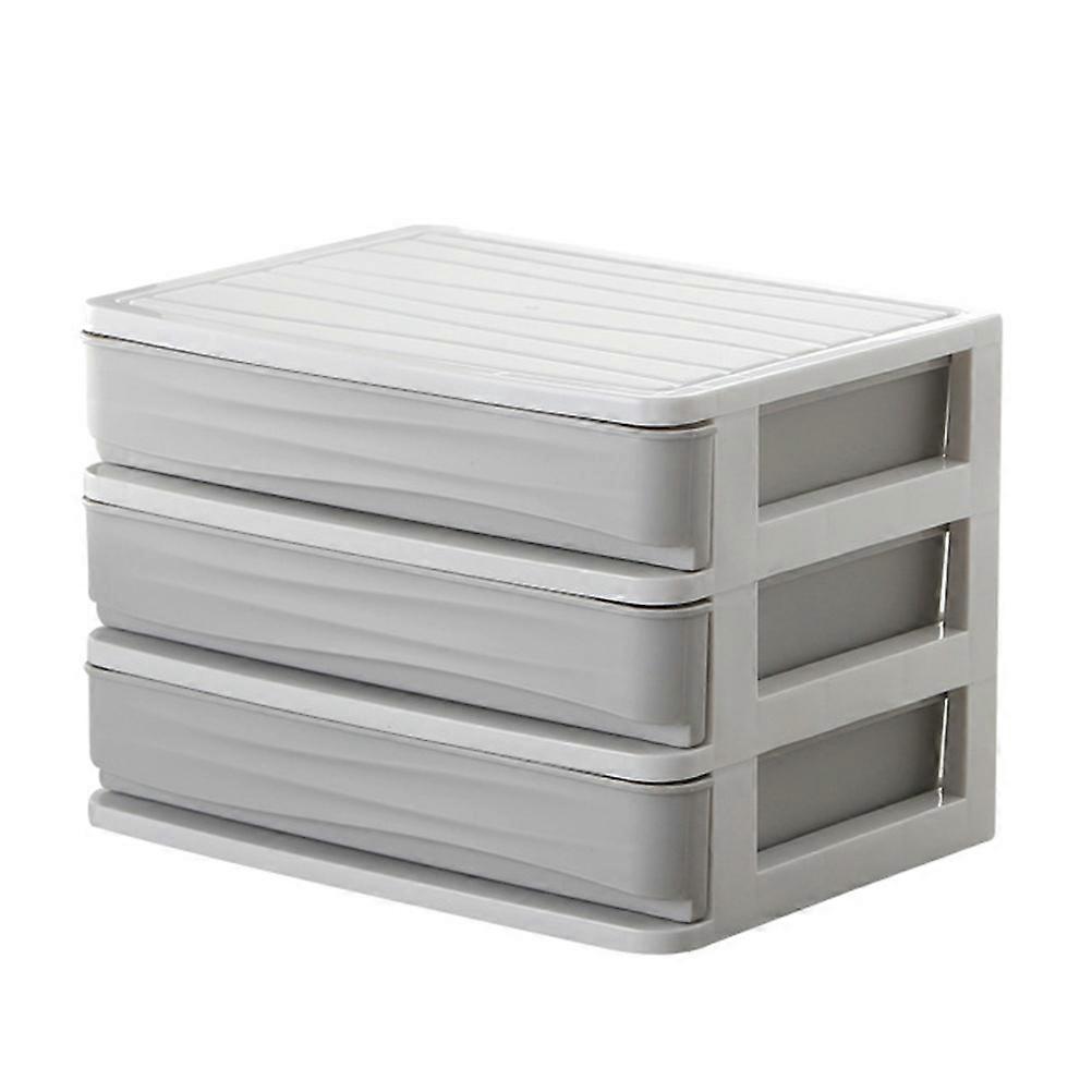Desktop Cabinet Organizer, Multi Layer Storage for Office Supplies, Documents, and Sundries, Compact Design for Home or Office Use, Grey, Small