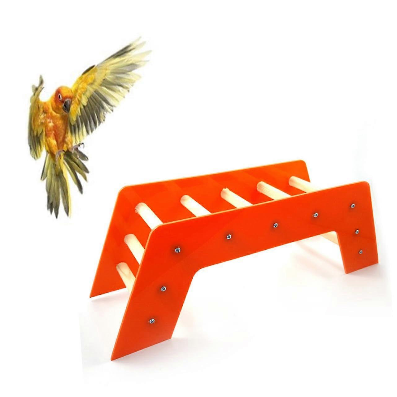 Bird Toy Parrot Activity Stairs Wooden Play Stand Slip Glider Training Ladder Bridge Slide for Pet Birds