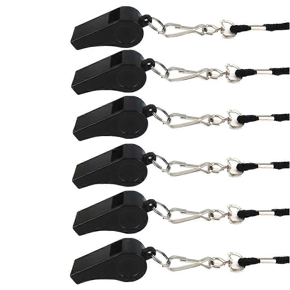 Field Rescue Whistles Traffic Whistle for Survivalists Training Sports Black 24Pcs