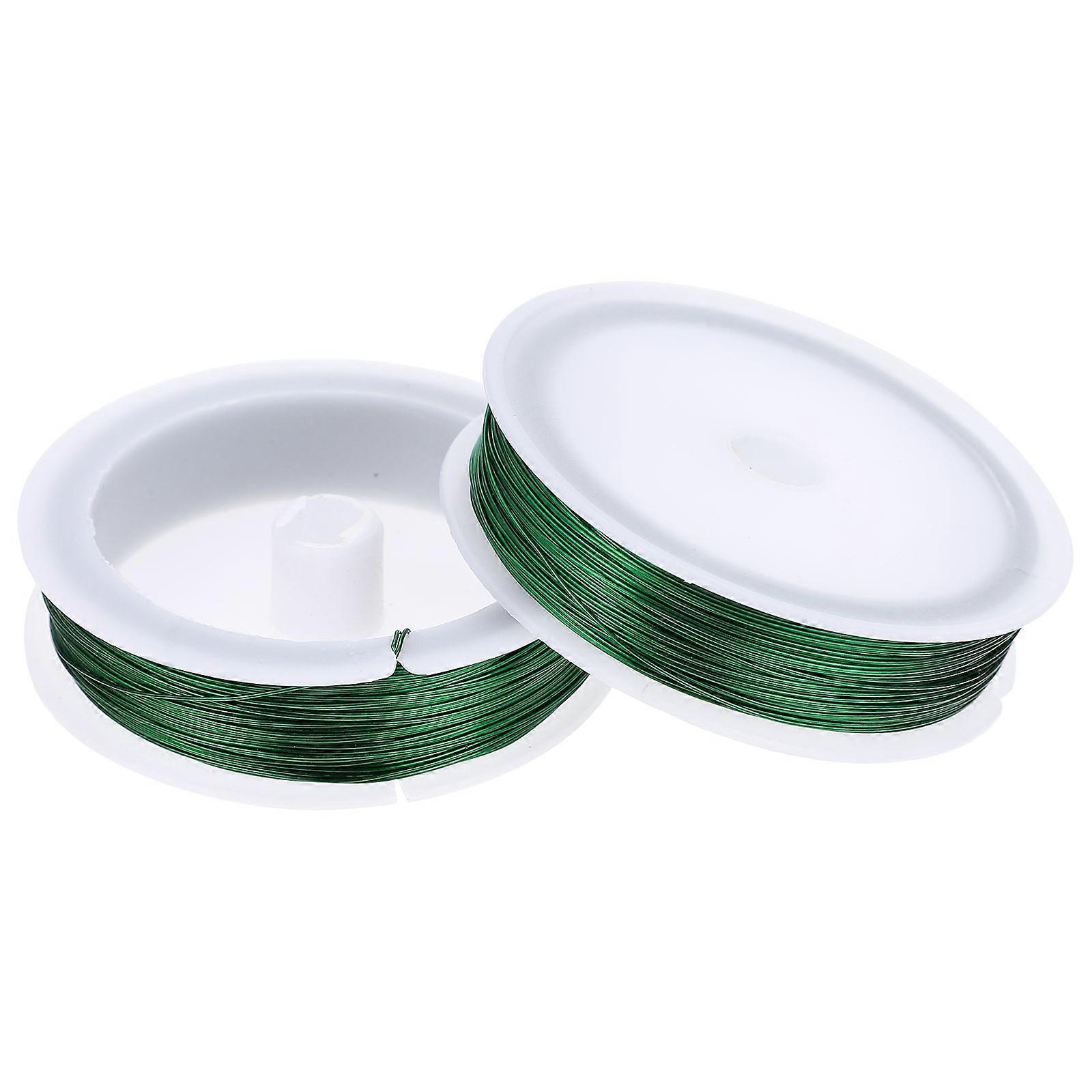 Iron Wires Floral Wire Binding Wire Crafting Supplies Non-fading Non-corrosive 6.6X6.6cm 0.5mm Diameter 2 Rolls