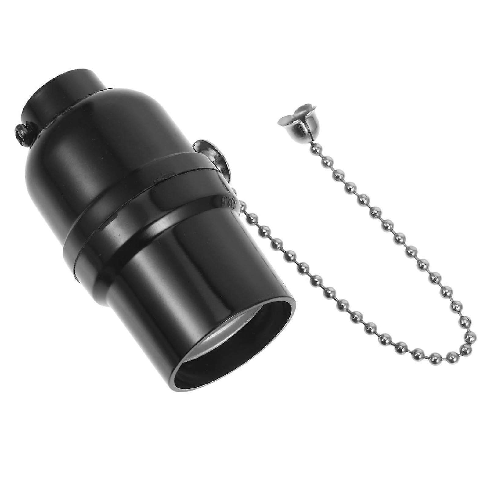 E27 Lamp Holder Black Plastic With Drawstring Bulbs Plug Switch LED Multi Rechargeable Timer Socket Adapter