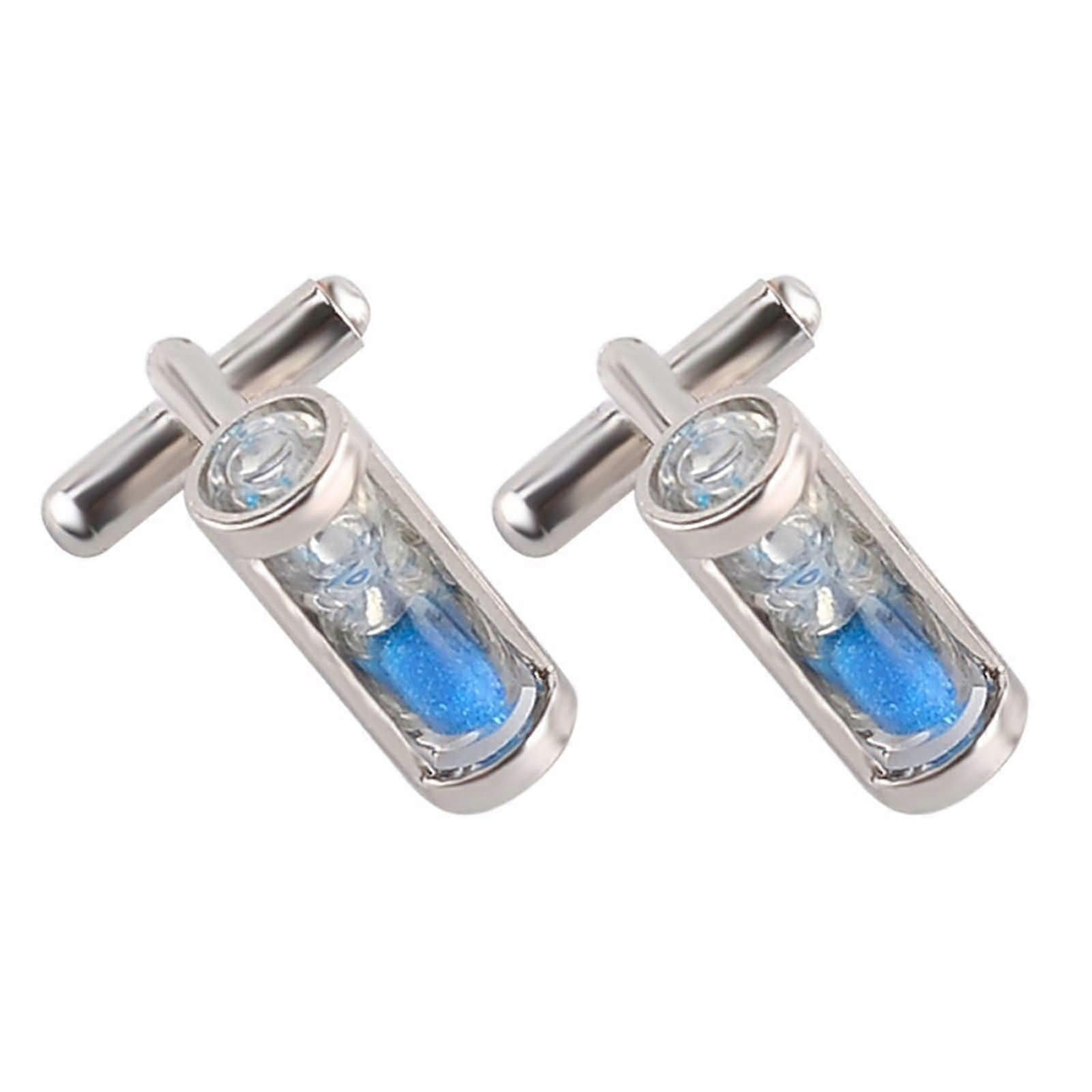 Cufflinks for Men Alloy Hourglass Cufflinks Purple Blue