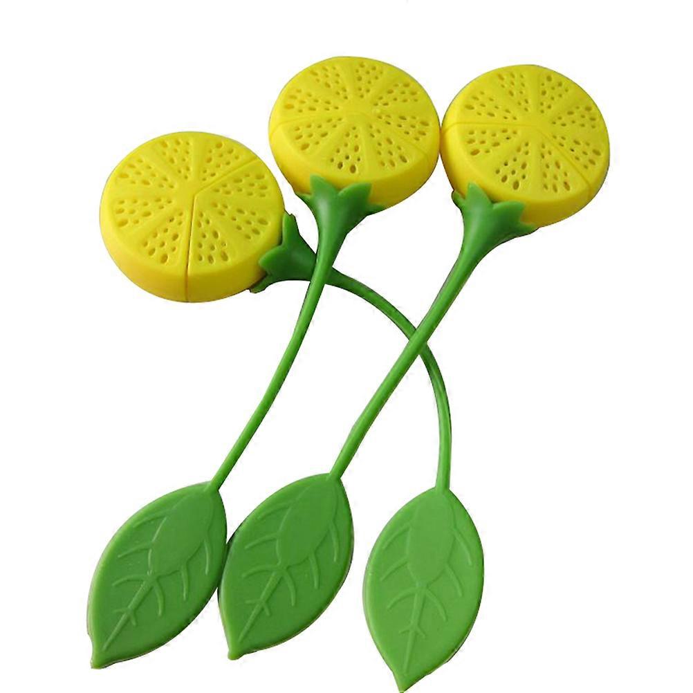 Loose Tea Infuser Portable Travel Tea Steeper Creative Lemon Shape Silicone Strainer 6Pcs