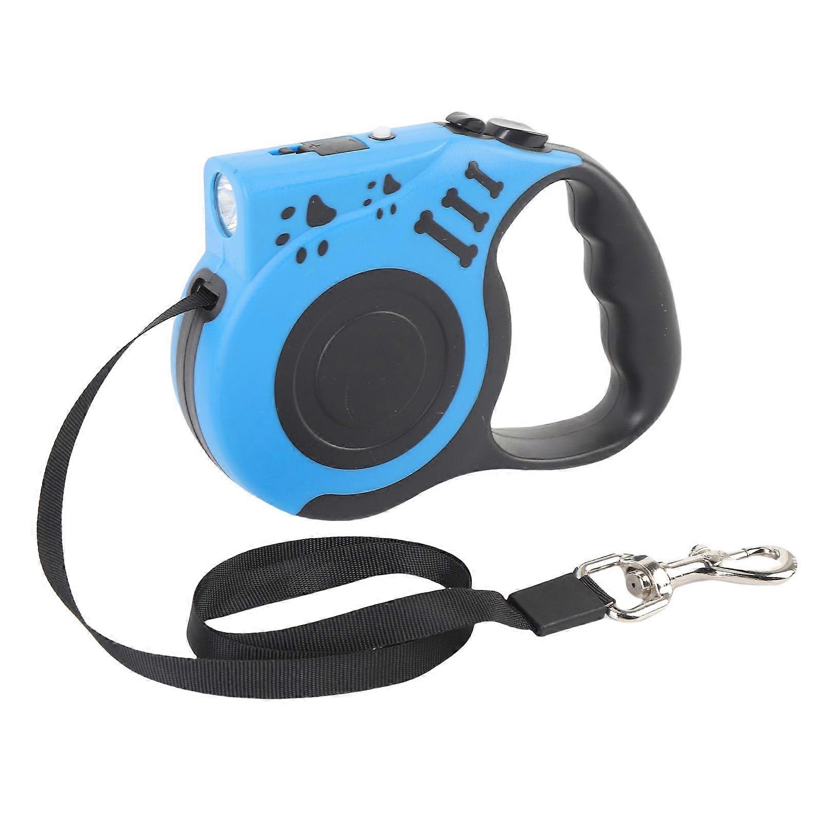 Dog Leash With Light, One-Touch Control, LED, 16.4 Ft Retractable, Polyester Rope, 45 Kg Pull Strength