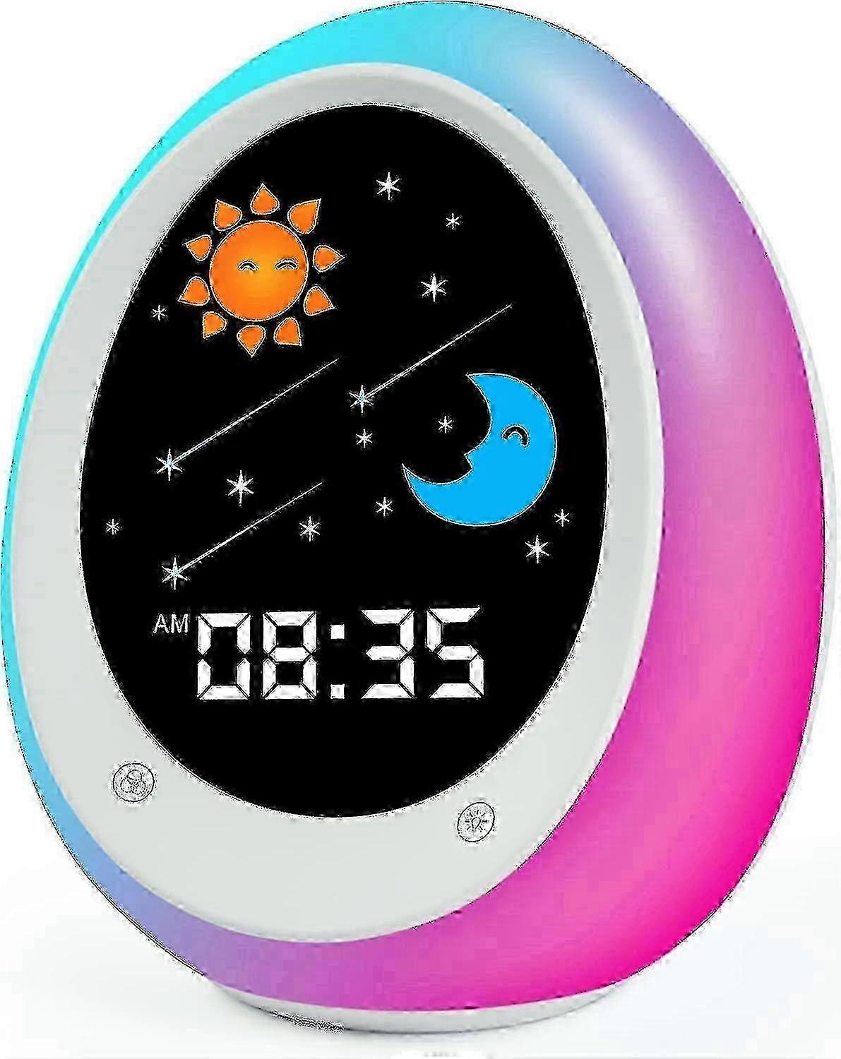 Kids Alarm Clock with Sleep Trainer, Night Light & Nap Timer - Nursery Sound Machine for Better Sleep & Restful Naps