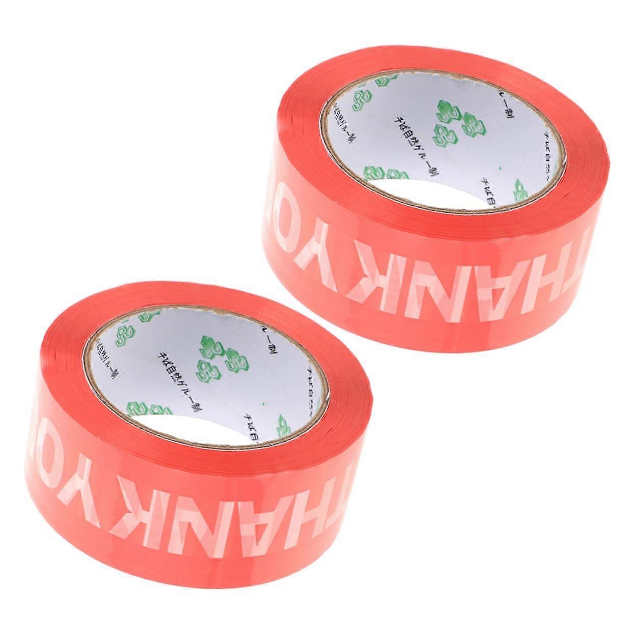 Sealing Tape 2 Rolls Red OPP Packaging Tape For Sealing Packages Scrapbook And Craft Projects