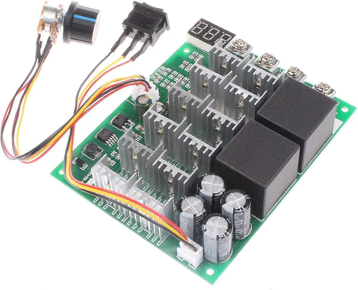 60A PWM Motor Speed Controller DC 1055V 12V 24V 36V 48V Digital Display 100A Max Brush DC Motor Controller ThreeSpeed Forward/Reverse Stop