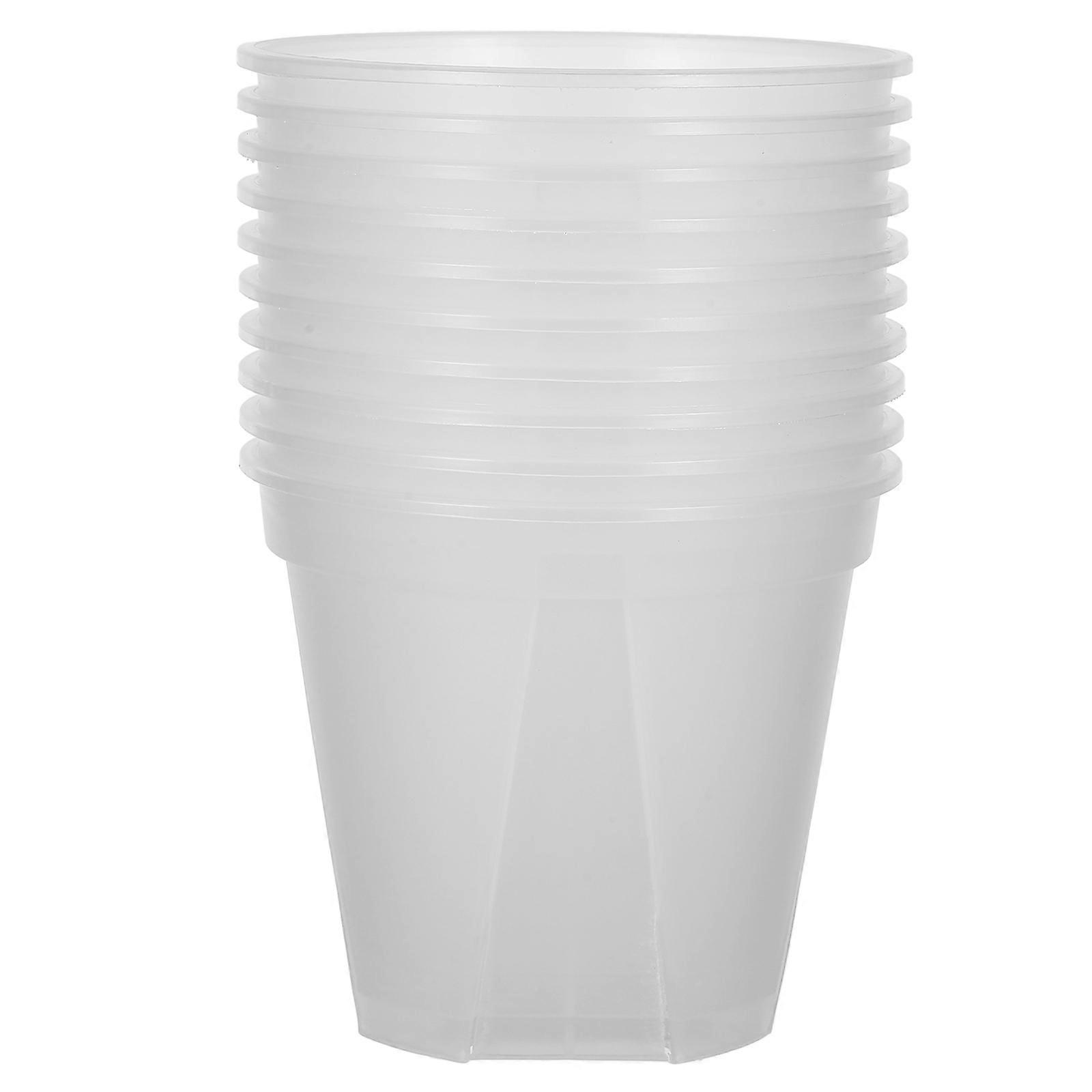 Transparent Plastic Root Control Flowerpots with Ventilation Holes, Non Deformable Gardening Planters for Indoor, Balcony and Office Use   Breathable