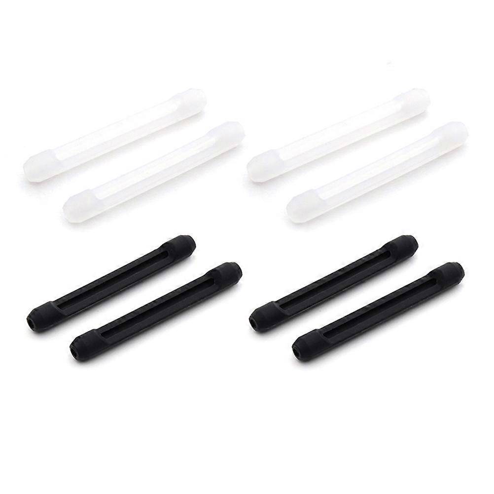 Silicone Ear Hooks for Glasses Non Slip Covers Comfortable to Wear during Sports and Daily Use Black 4 Pairs