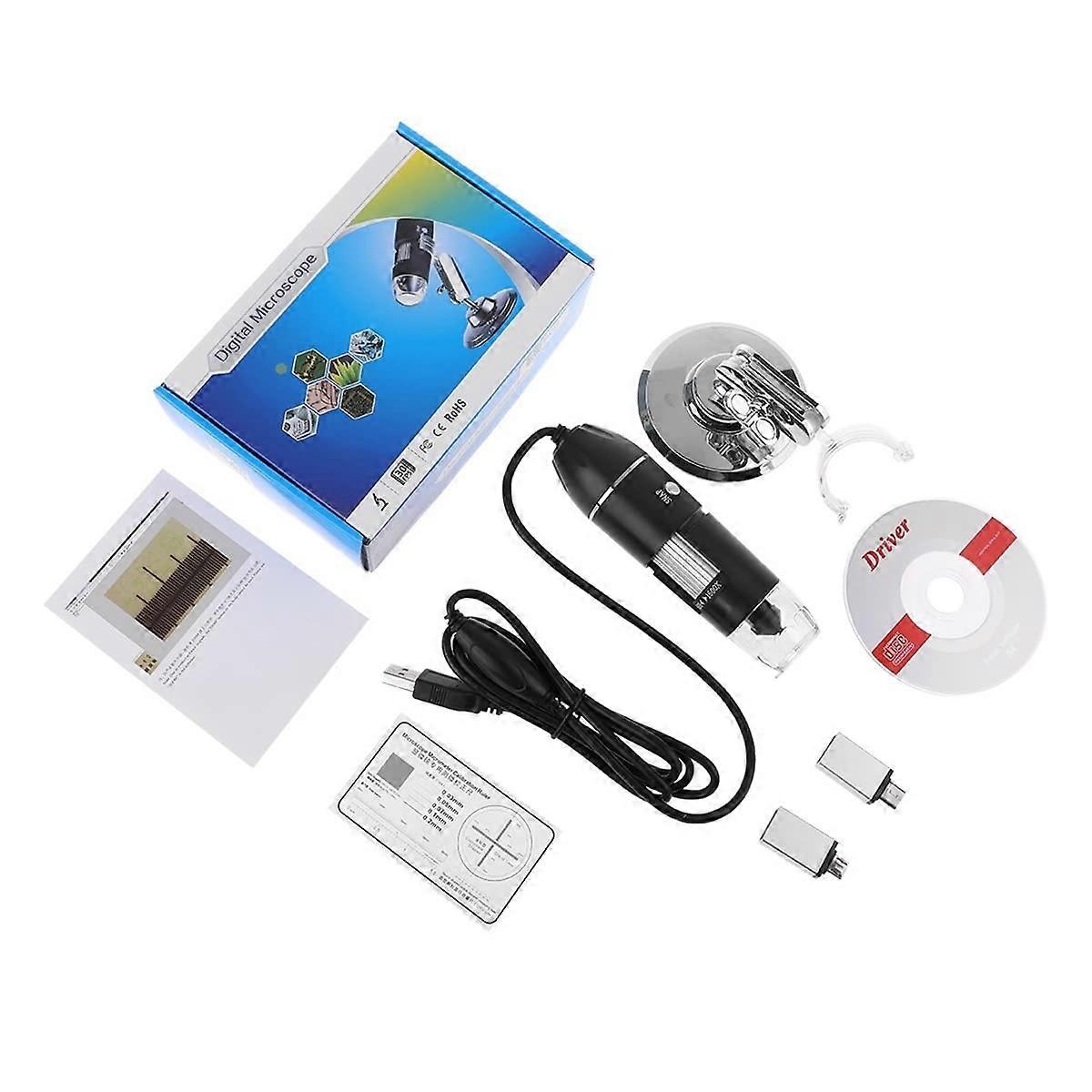 Accessories for 3in1 Microscopes 1600X USB Microscope Phone Magnifier – Reliable Durability and Performance (with Dimming Knob) With Dimmer Knob