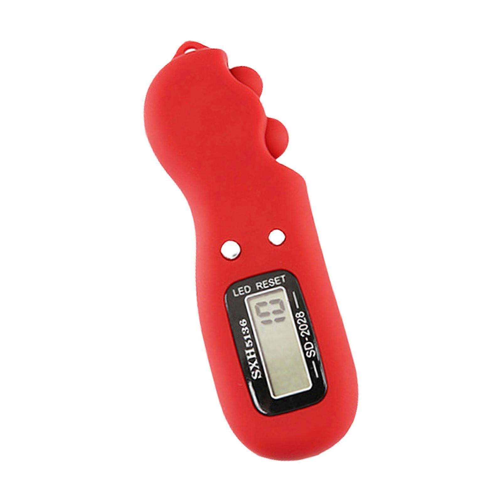 Handheld Electrical Finger Counter Digital Counter Prayer With Light Suitable for Relaxation Practices Easy Portability  Red