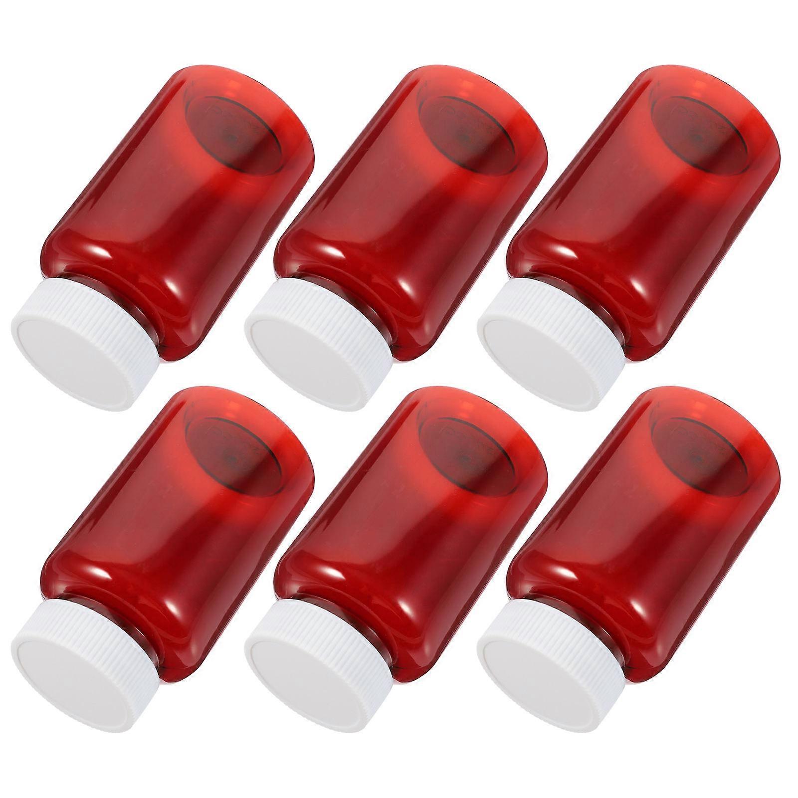 6pcs Empty Pill Bottles Medicine Containers With Caps For Storage And Travel Convenient For Various Pills