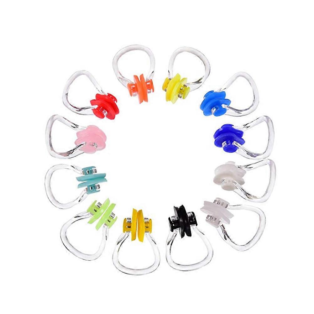 Waterproof Nose Clips Reusable Silicone Comfortable Usage Swimming Surfing Water Sports 12Pcs