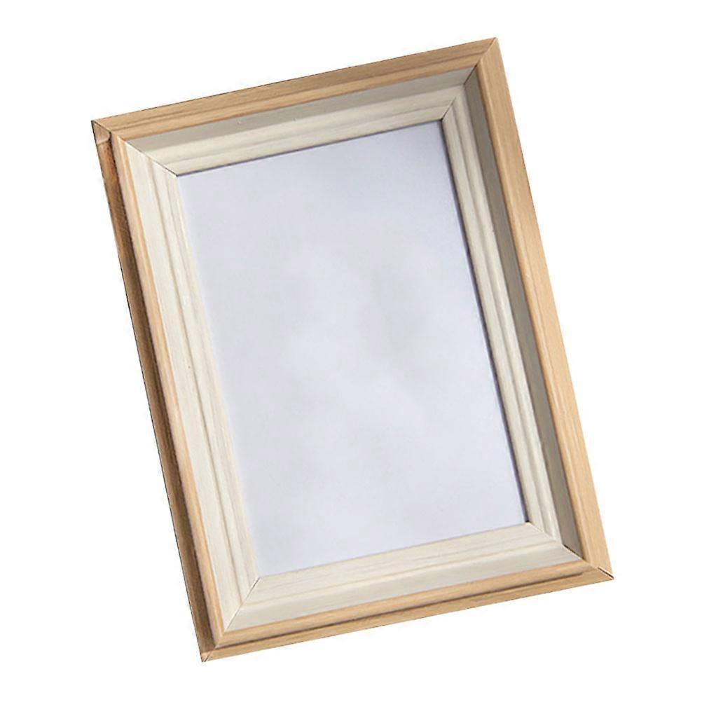 Beige Resin Photo Frame Minimalist Picture Holder for Hanging or Standing Simple Style Holiday Ornament for Memorable Celebrations