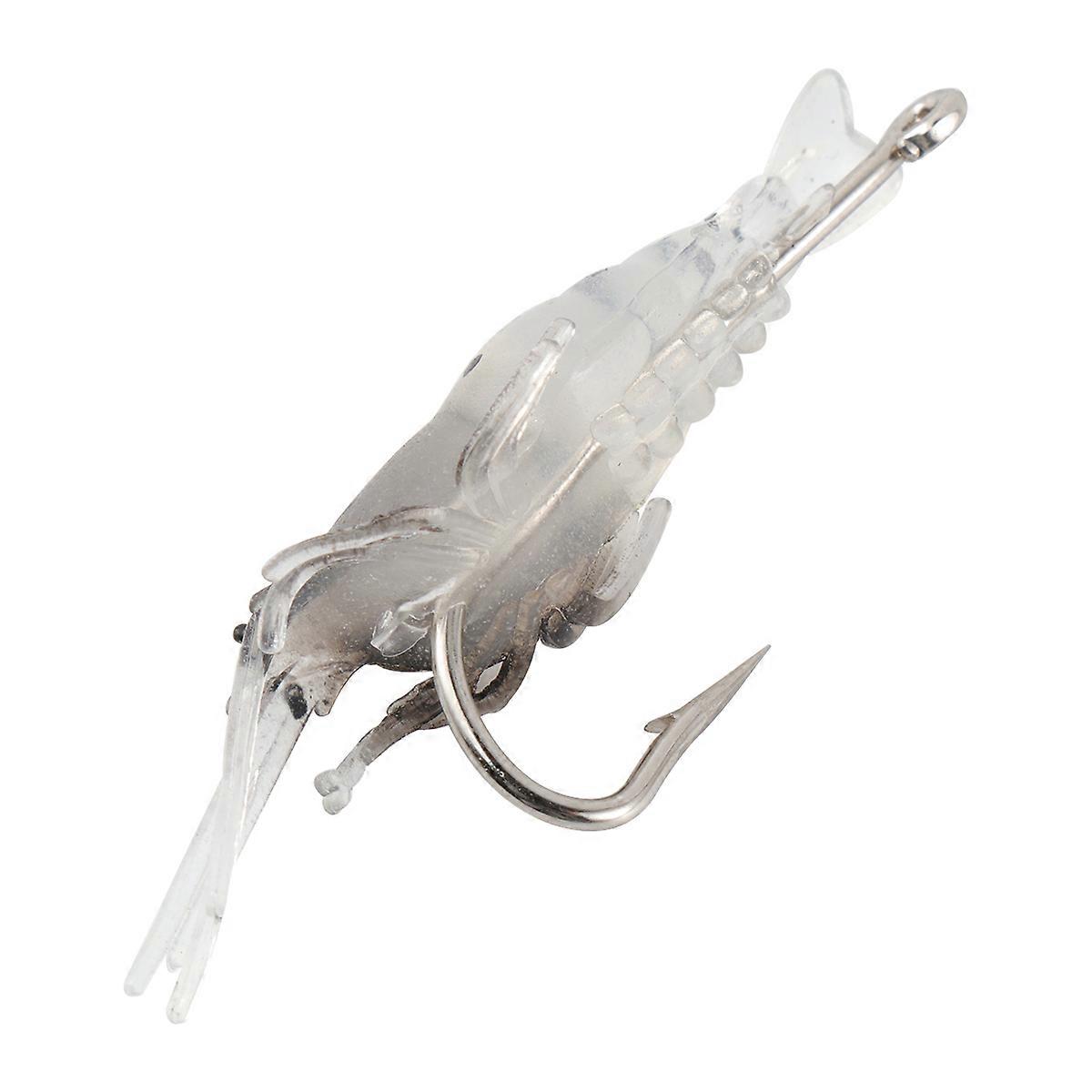 Soft PVC Shrimp Bait for Fishing Use with Lifelike Design and Built-in Hooks 4cm
