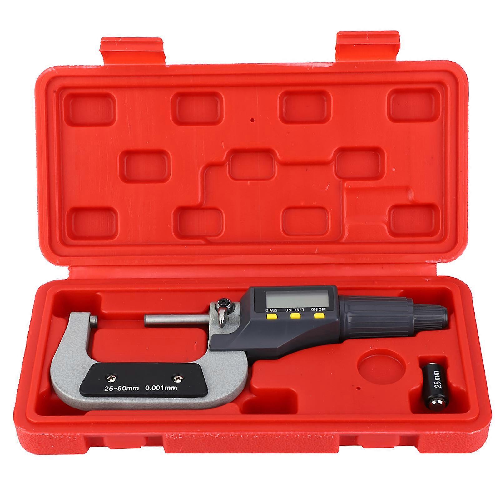 0,001 mm digitales elektronisches Mikrometer Außenmikrometer Messschieber Messgerät25-50 mm
