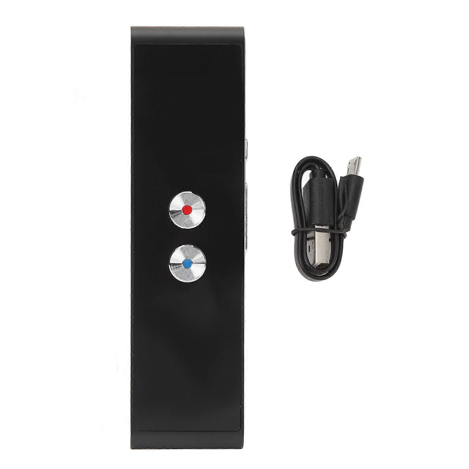 Language Translator Portable Bluetooth Two Way Real Time Accurate Voice Translation Device with USB Cable for Learning Travel Business Black