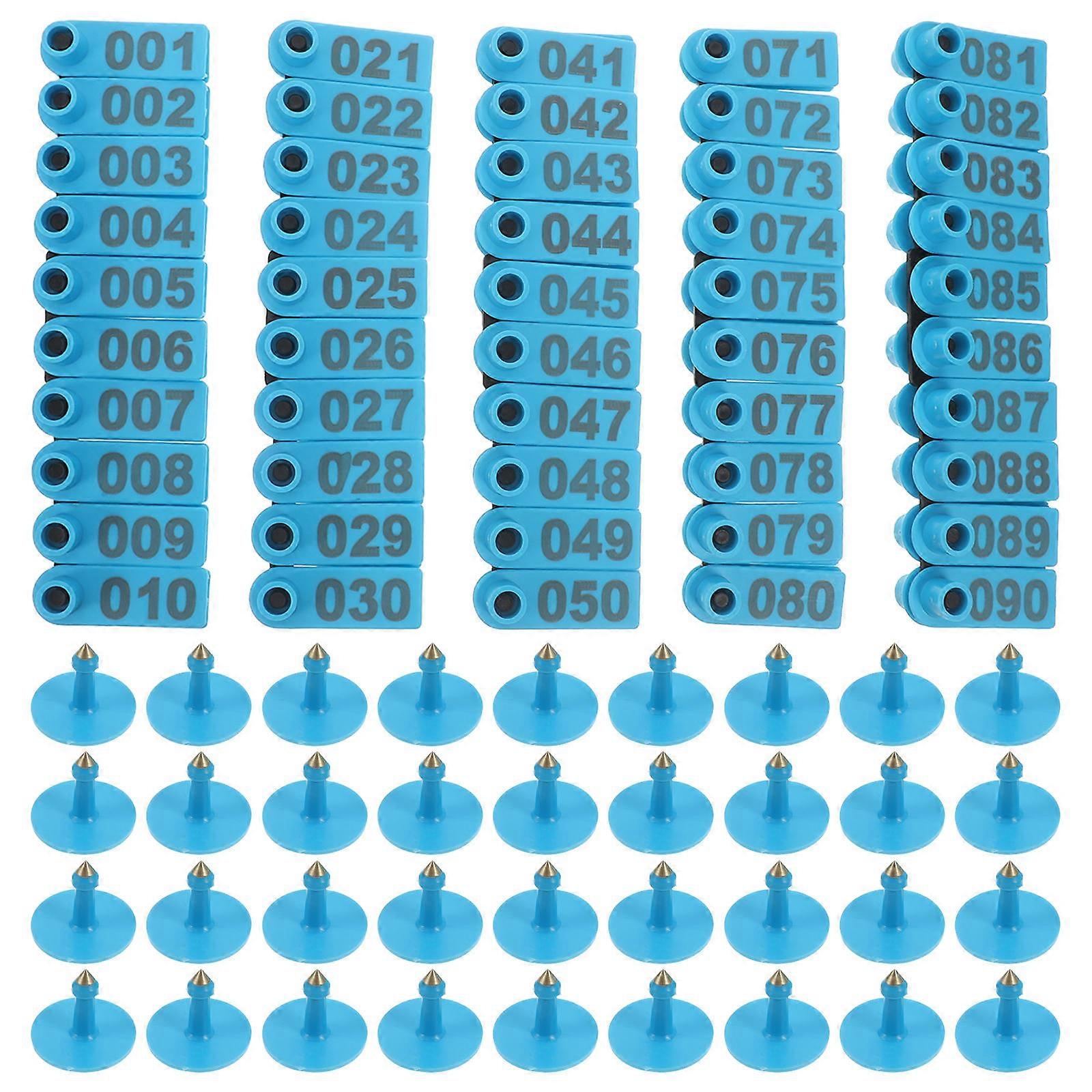 Goat Ear Tags Cow Ear Tags For Cattle Sheep Goat Identification Durable Plastic Ear Markers Agricultural Workers 100Pack