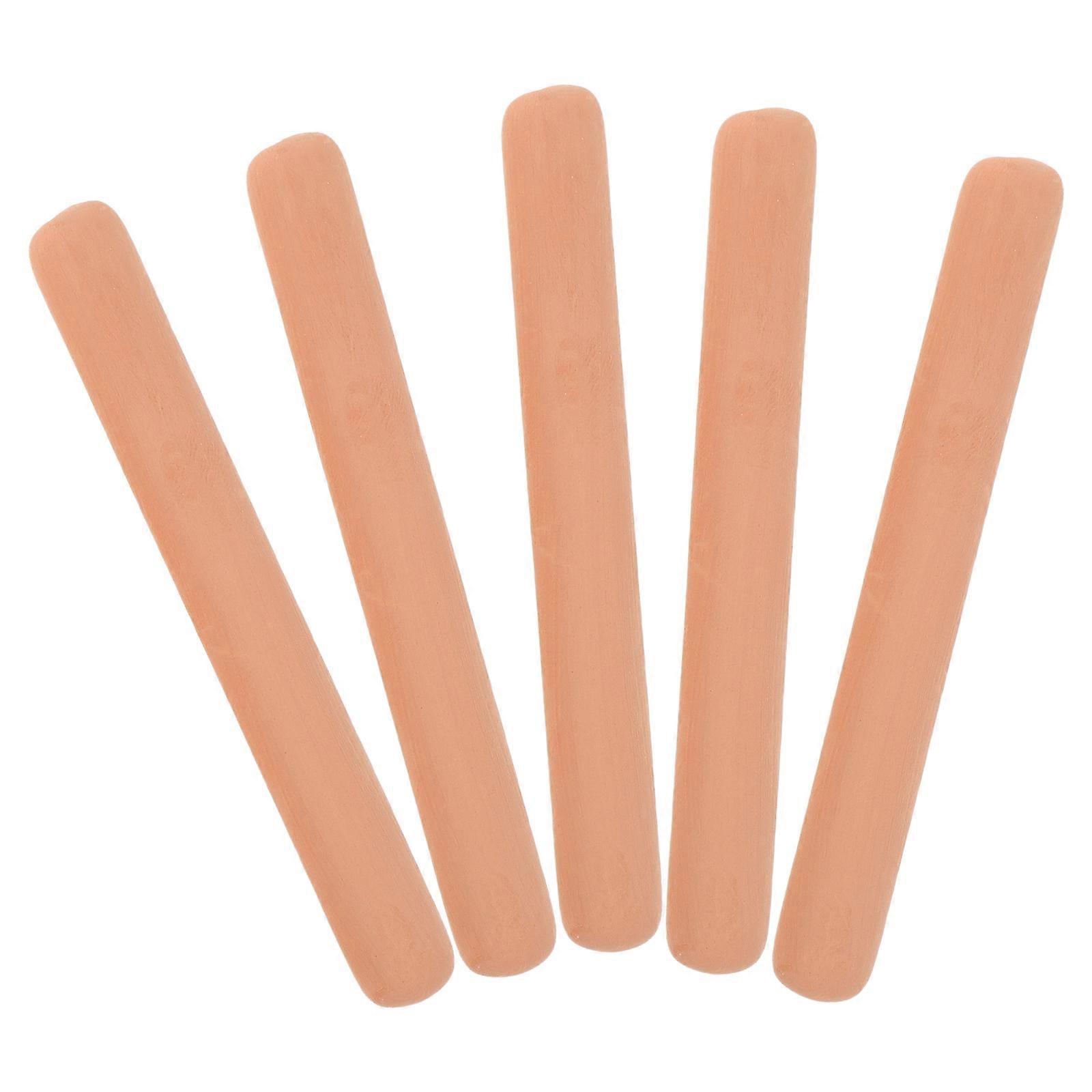 5pcs Terracotta Brown Sugar Softener Rods – Reusable Food Storage Container Accessory for Seasoning Preservation & Kitchen Pantry Organization, Retro