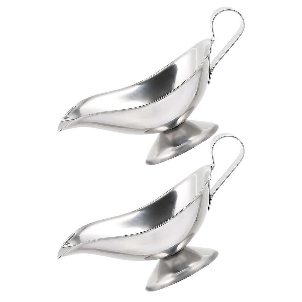 إبريق صلصة أنيق نمط موزع مرق وجبة عائلية على شكل قارب صنبور مصمم 5 أونصات يقدم عصير فواكه 2 قطعة