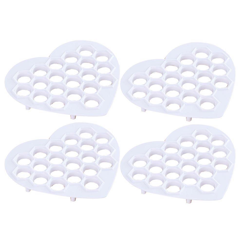 Ravioli Maker Household Kitchen Gadget Chefs Use 22.50X21.00X2.50CM White Abs Maker 4Pcs