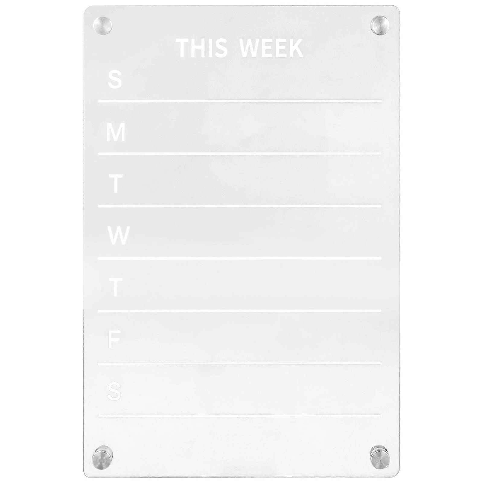 Practical Dry Erase Board Writing Board Magnetic Schedule Board For Household Users 30x20cm 1Set