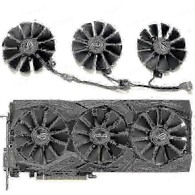 Ventilador de resfriamento GPU para ASUS GTX1060 1070 1080Ti com conectores de 4 pinos 5 pinos e 6 pinos hwy