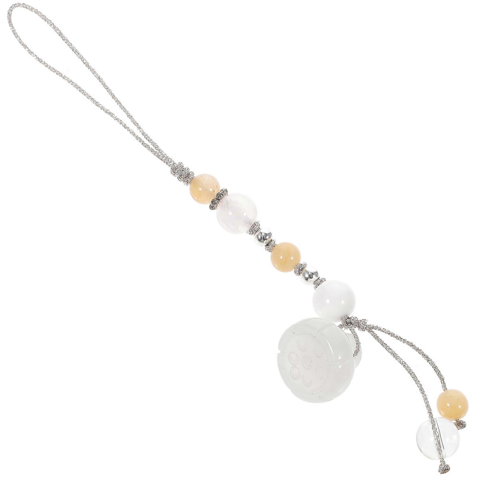 Jade Agate Mobile Phone Pendant for Phone Decor 1Pcs White Multi-Purpose