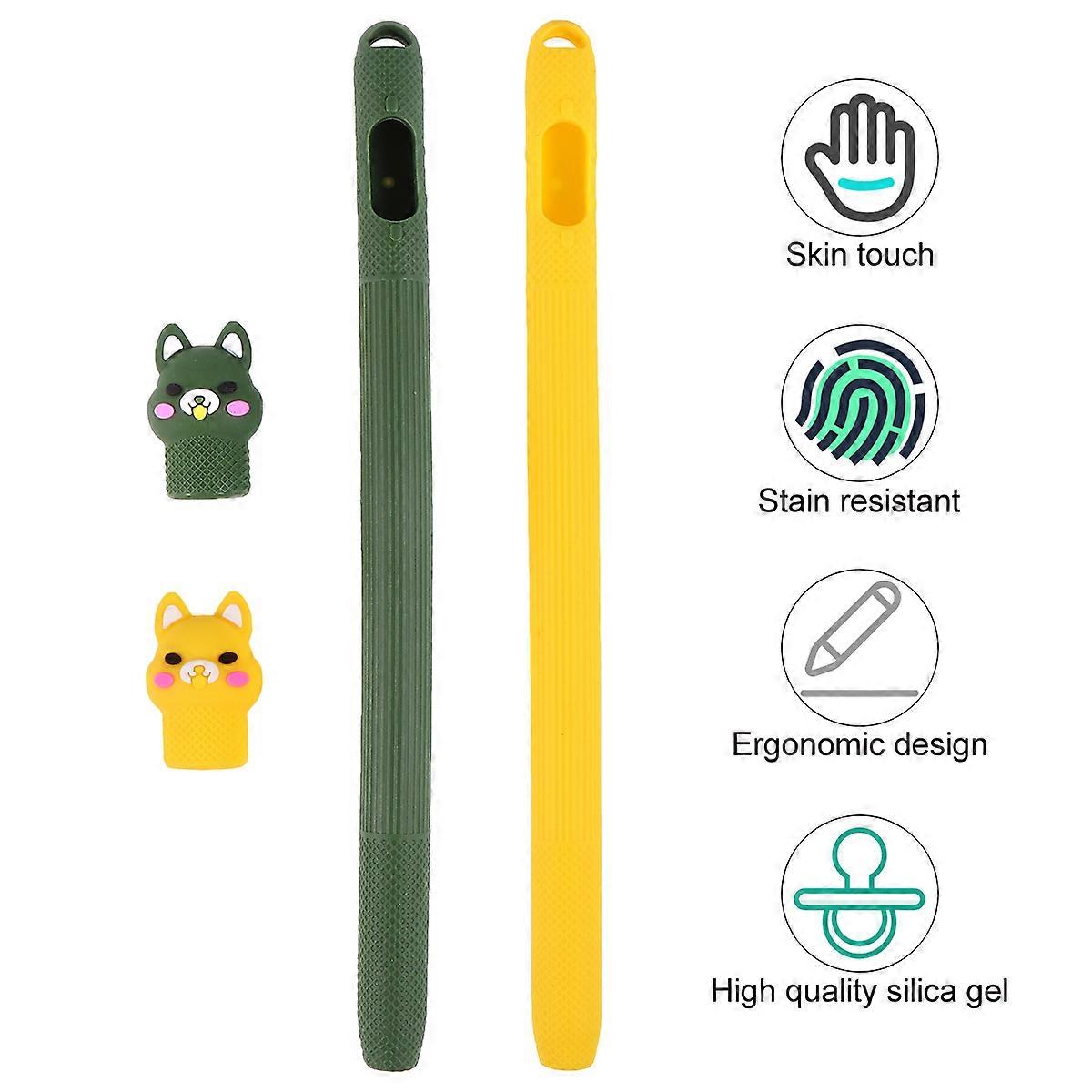 Silicone Cover Compatible for Apple Pencil 1 Students Compact Size 2Pcs