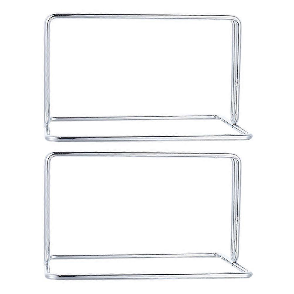 Office Privacy Divider Bracket for Desk Partition Support 2Pcs Adjustable Silver