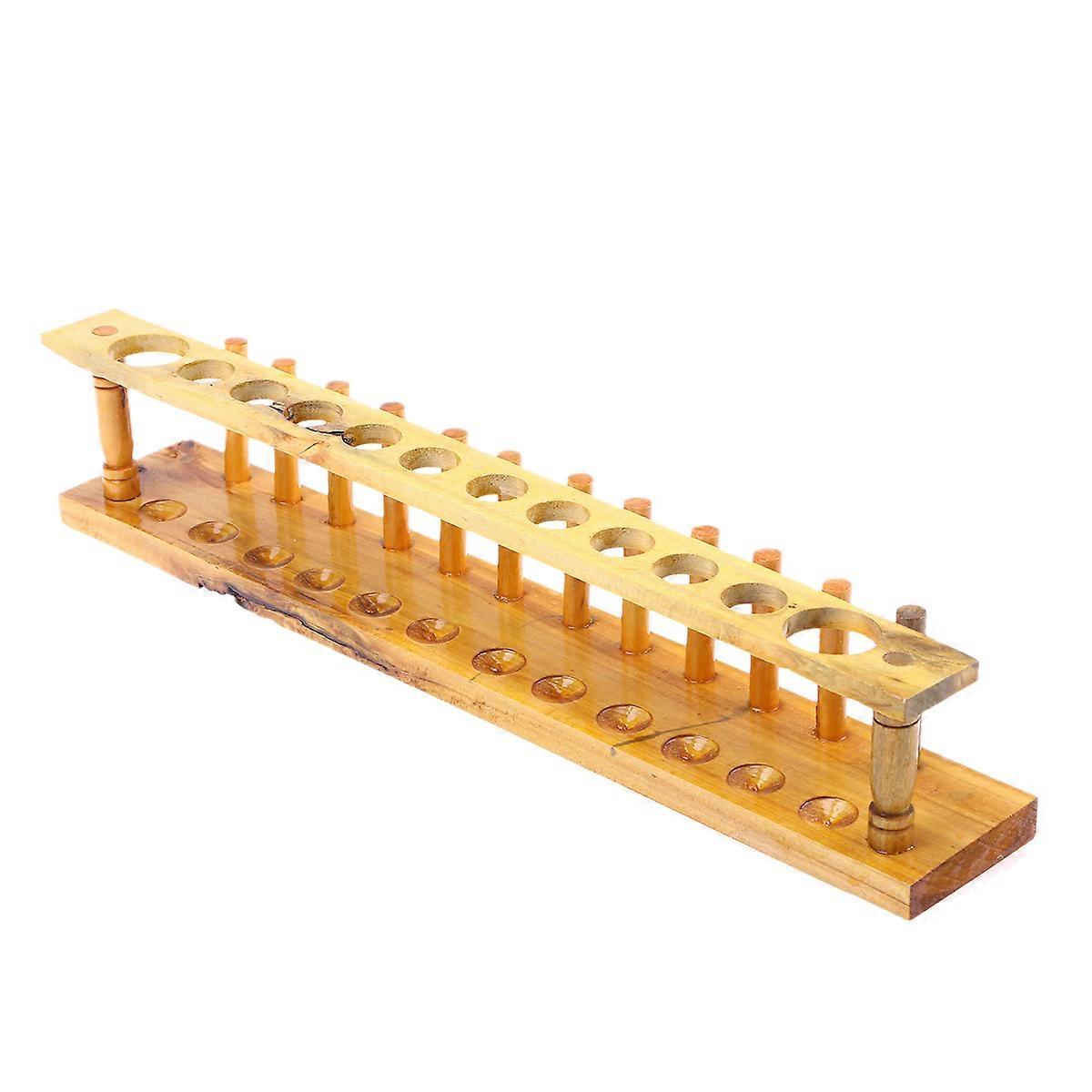 Wooden 12 Vents Test Tube Rack Holder Stand School Laboratory Supplies