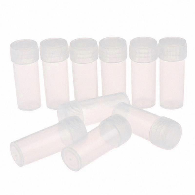 100 Pack 5ml Plastic Test Tubes with Screw Caps for Science Education
