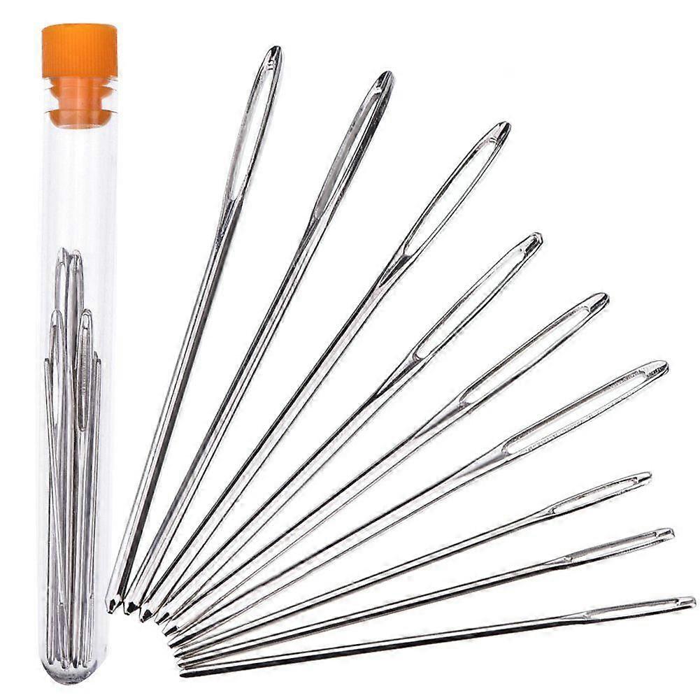 9Pcs Stainless Steel Large With Big Ear Folding Embroidery Milling Needle Thread Sewing Needle Different Sizes Jewelry Tool Hot