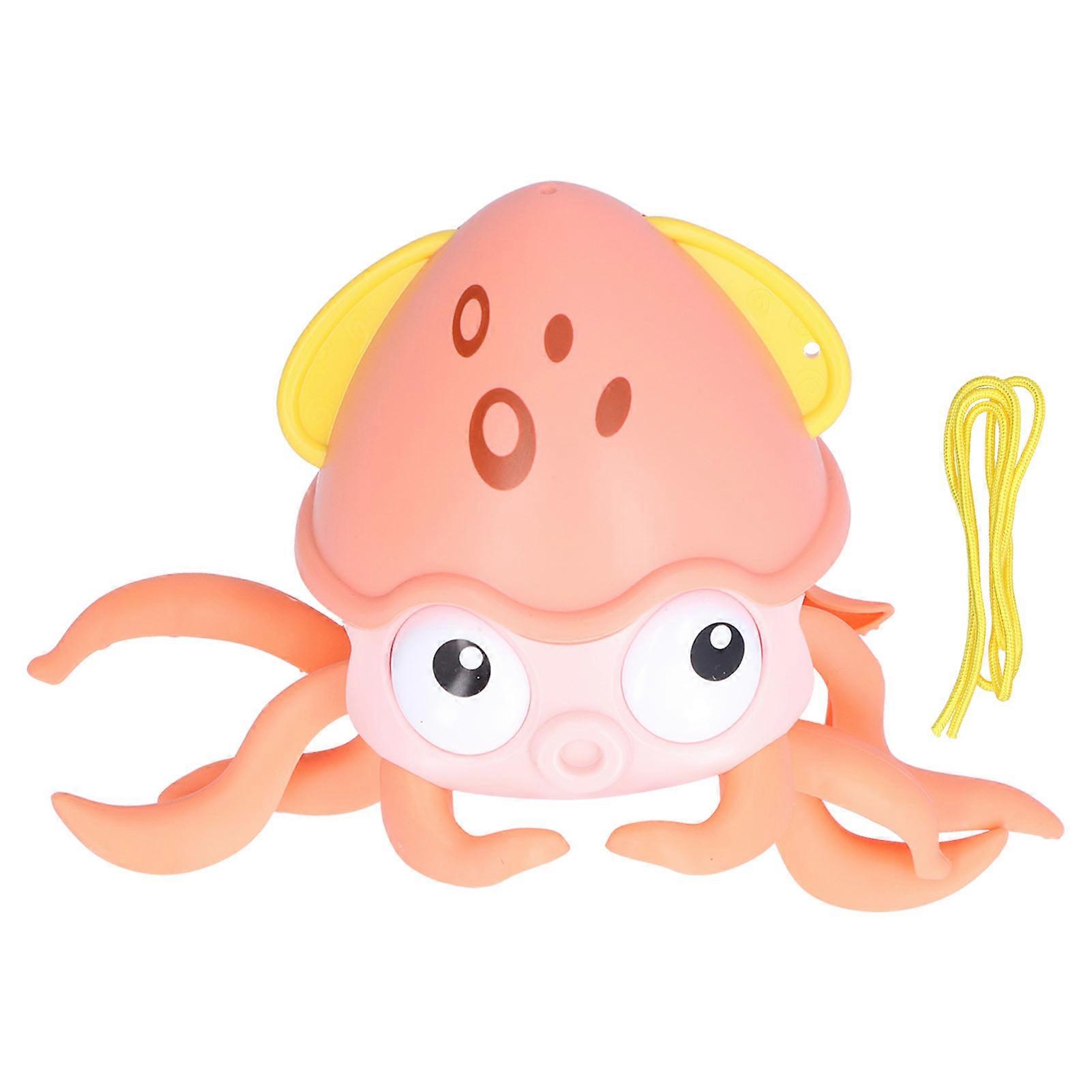 Baby Octopus Clockwork Toys Plastic Floating Clockwork Toy Amphibious Walking Beach ToyPink