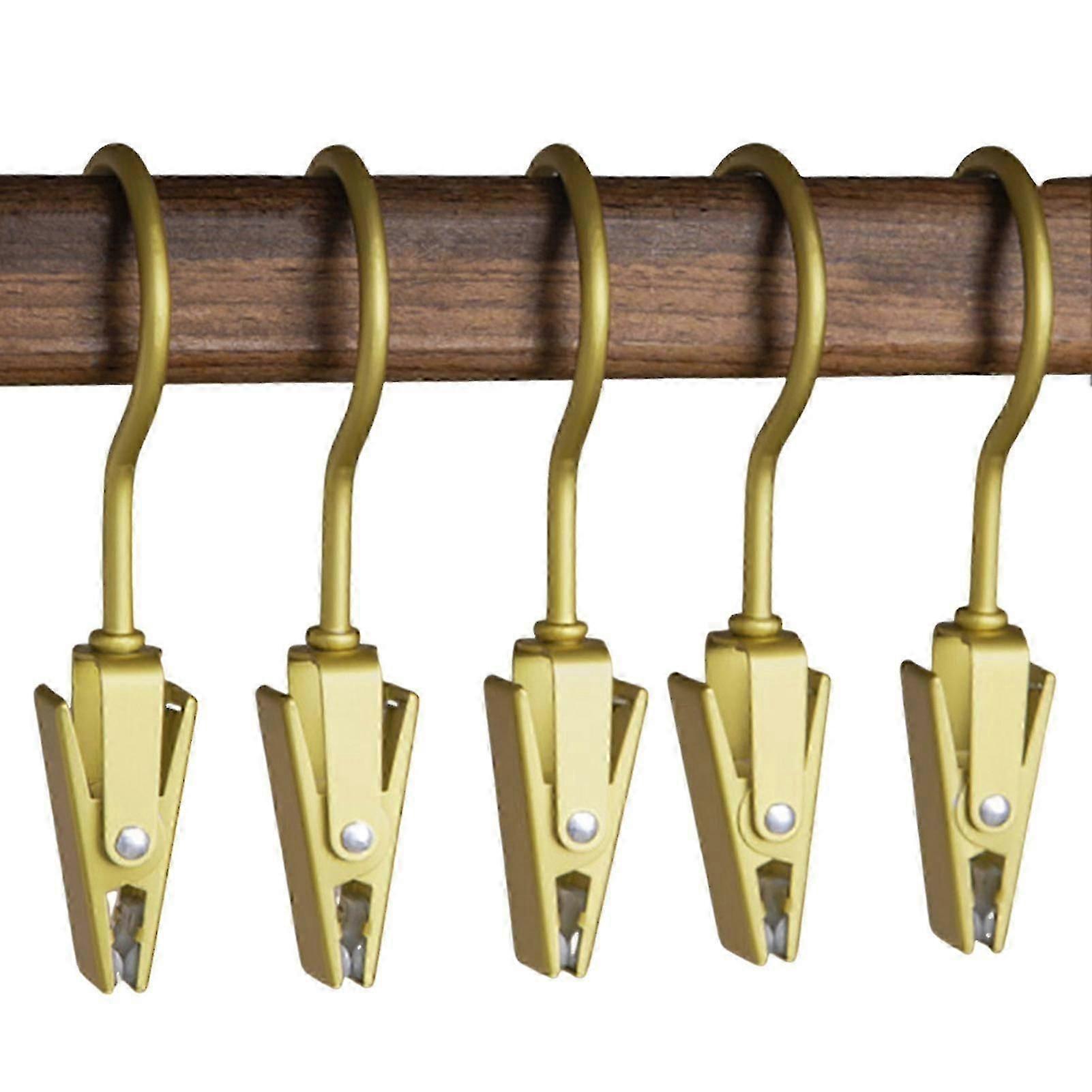 Home Metal Drying Clothes Pegs Heavy Duty Laundry Hooks with Clips for Boot Hats Pants Clothes Towel