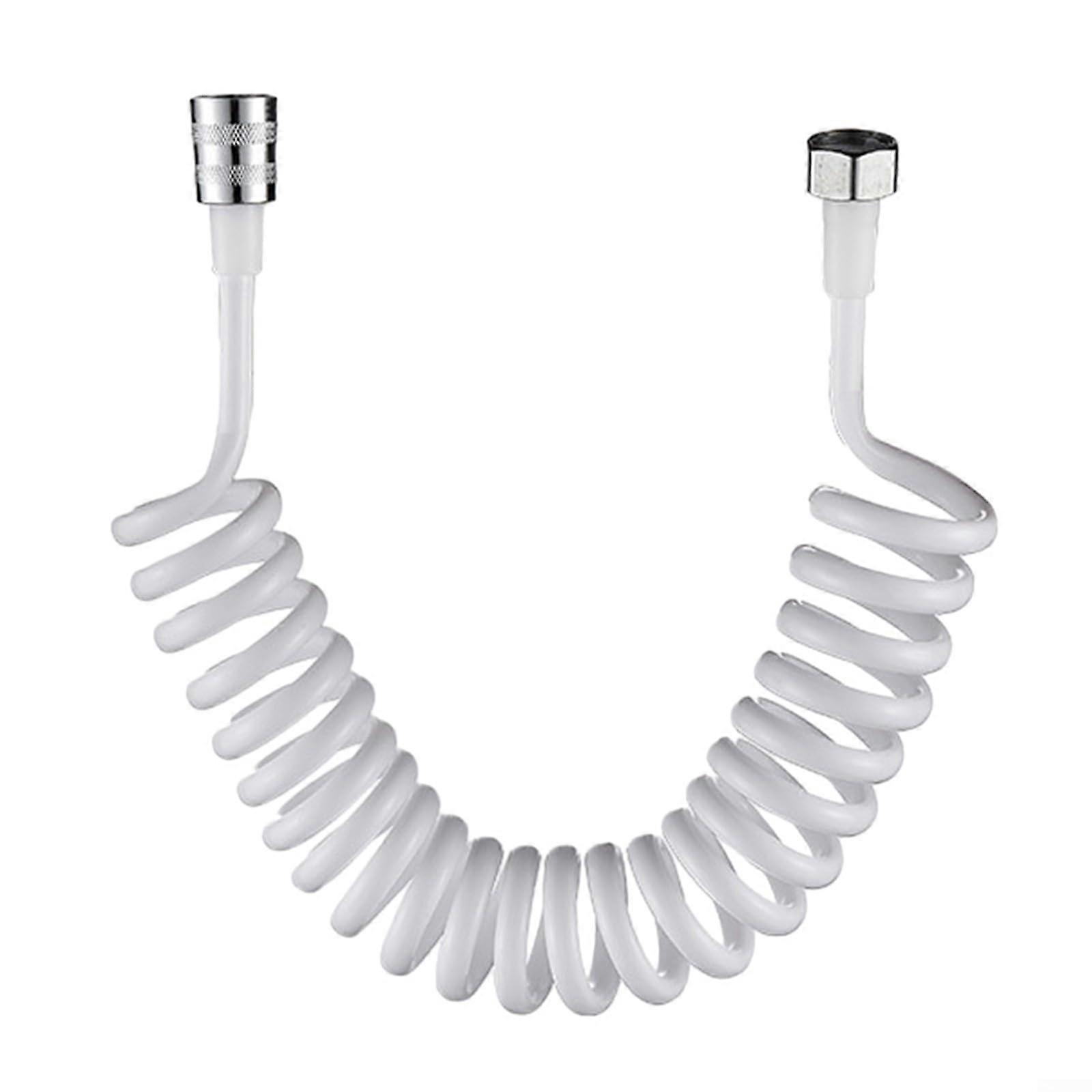 Shower Hose Spiral Telephone Line Spring Water Pipe Flexible  Construction for Smooth Water Flow Easy Setup 35m (5 Meters White) 5 m White