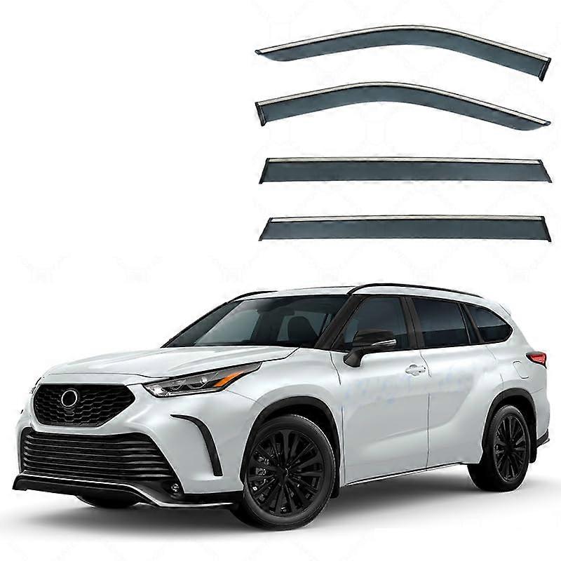Auto Wind Deflector, for Toyota Highlander (MK4XU70 ) Rain Guard Side Window Air Deflector Shade Durable Auto Accessories